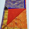 stone designed red colour and blue colour kanivaram saree